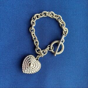 🛍️🛍️ Link bracelet with heart pendant